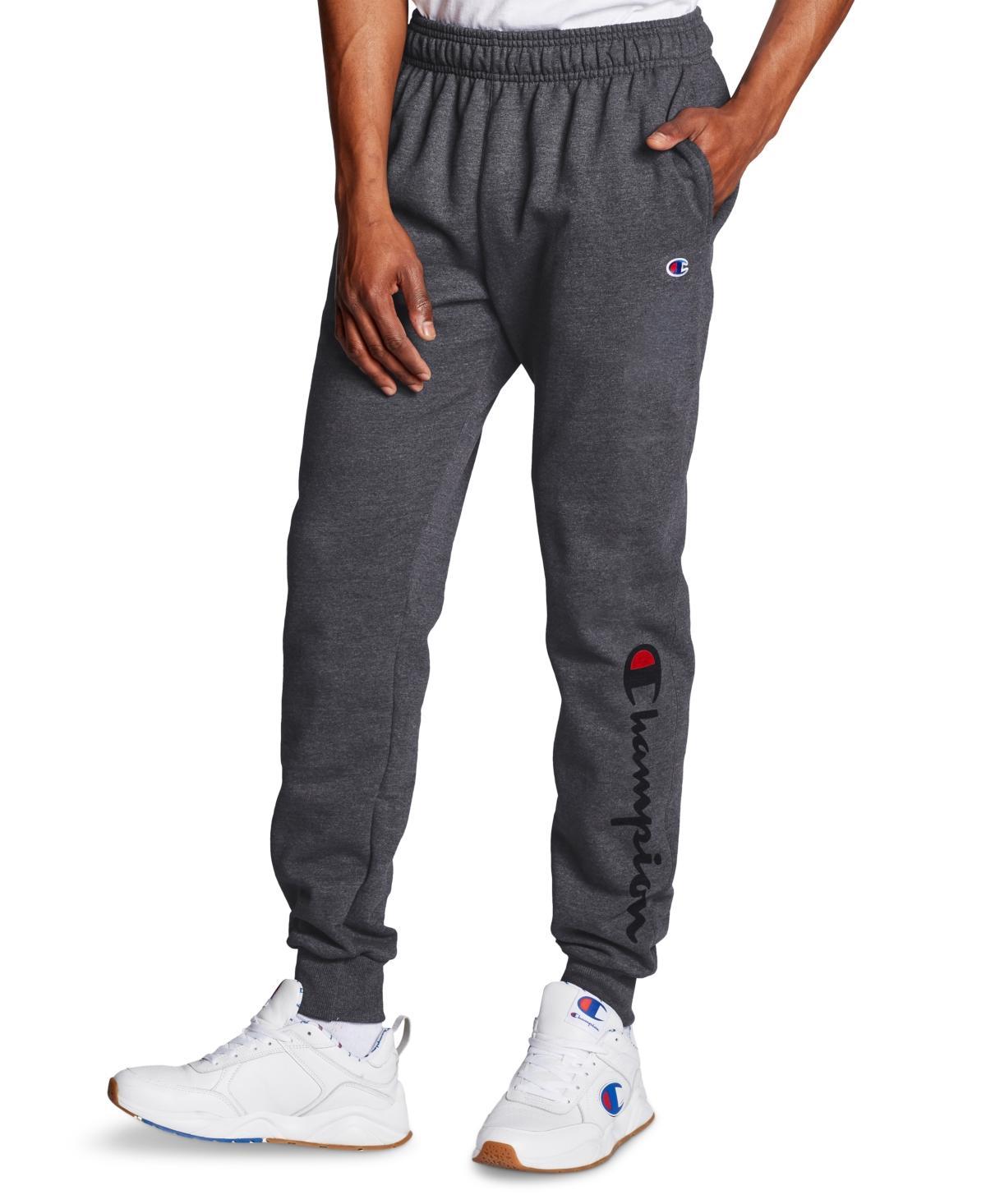 Black Drawstring Pocket Powerblend Fleece Joggers - Men Product Image