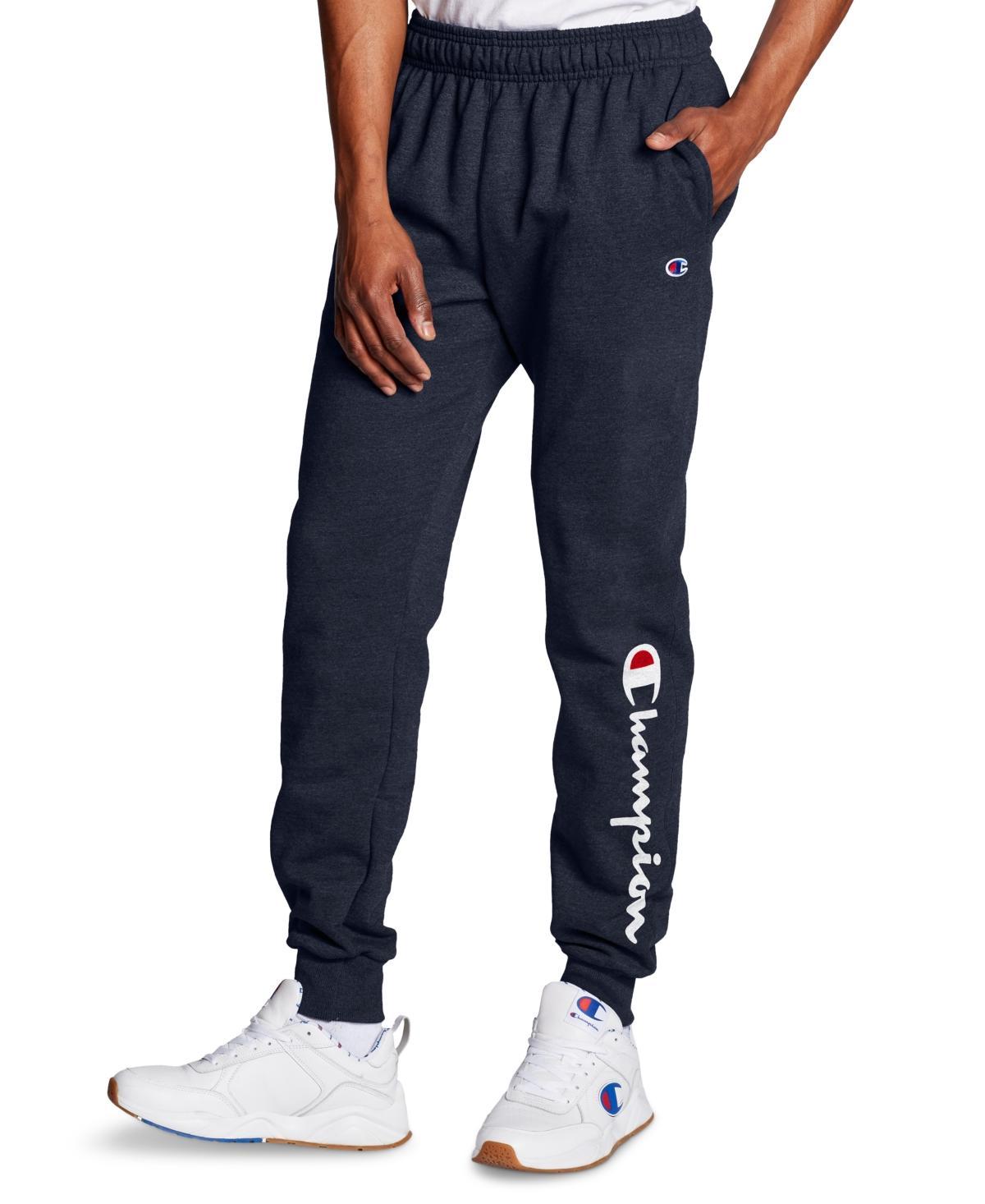 Black Drawstring Pocket Powerblend Fleece Joggers - Men Product Image