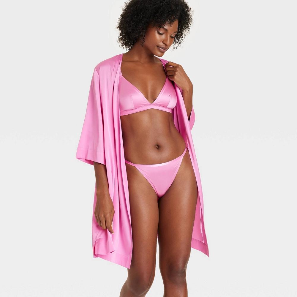 Women's Satin Cheeky Underwear - Auden™ Pink Dahlia S Product Image