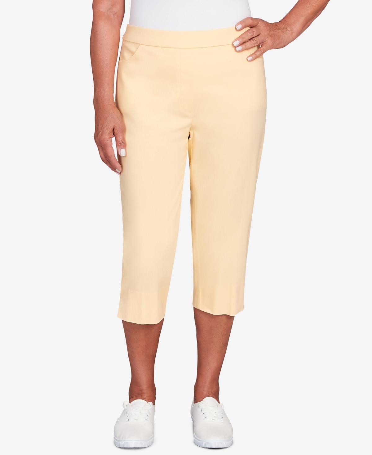 Womens Alfred Dunner Allure Capri Pants Yellow Product Image