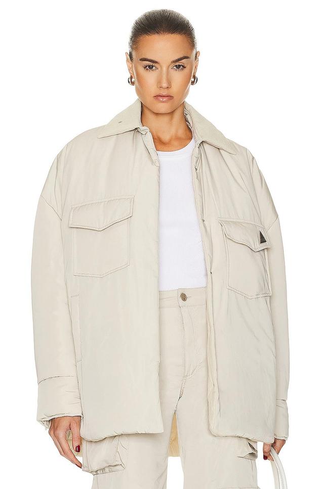 THE ATTICO Short Coat Ivory. (also in ). Product Image