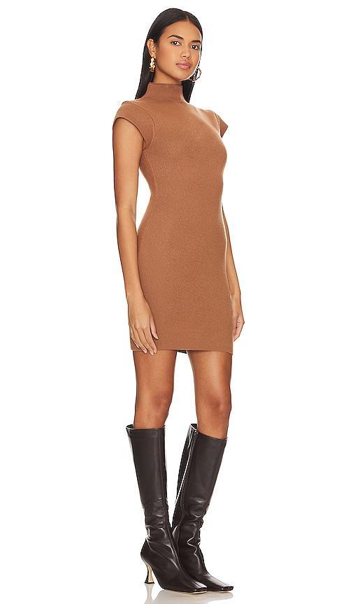 Line & Dot Rumi Mini Sweater Dress in Tan. Size XL. Product Image