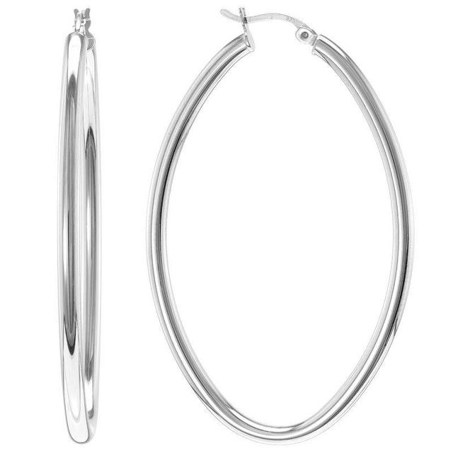 Judy Crowell Sterling Silver Hoop Earrings, Womens Product Image