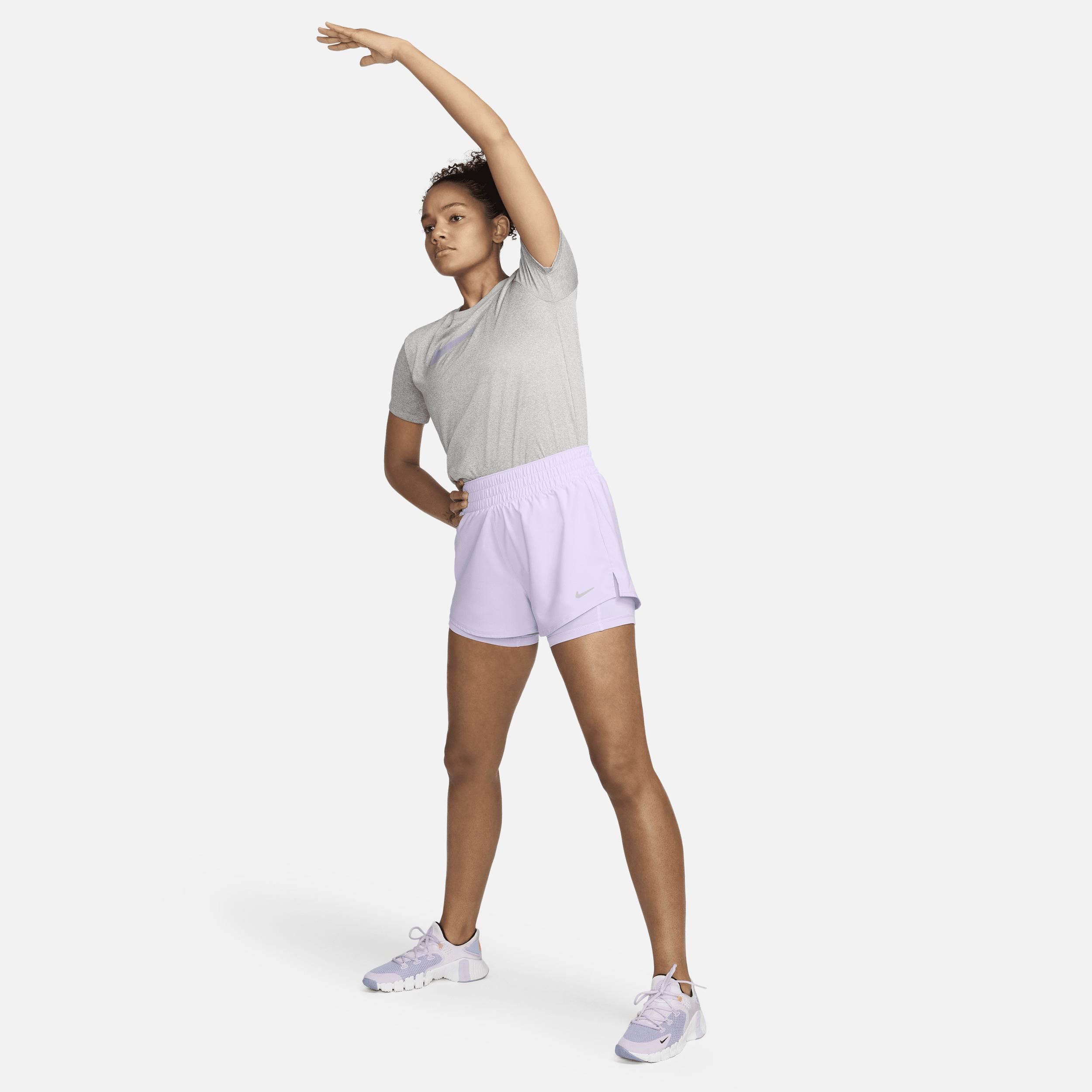 Nike Women's One Dri-FIT High-Waisted 3" 2-in-1 Shorts Product Image