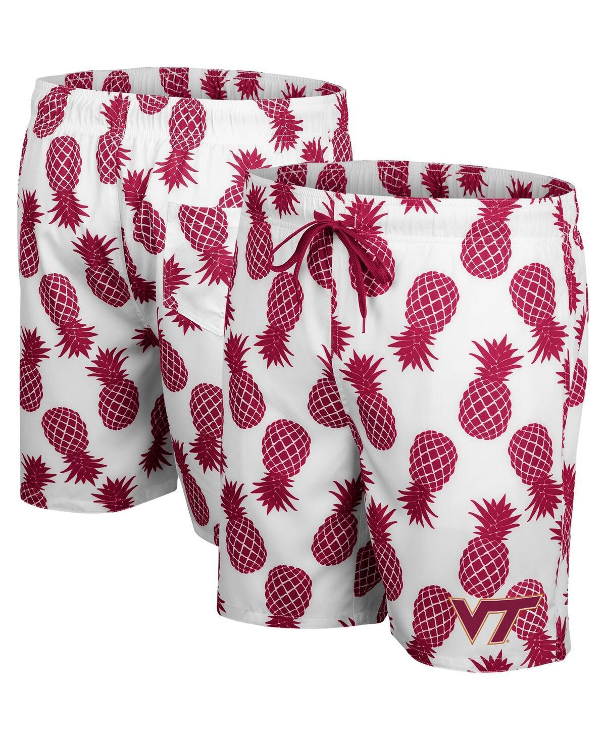 Mens Colosseum /Maroon Virginia Tech Hokies Pineapple Swim Shorts Product Image