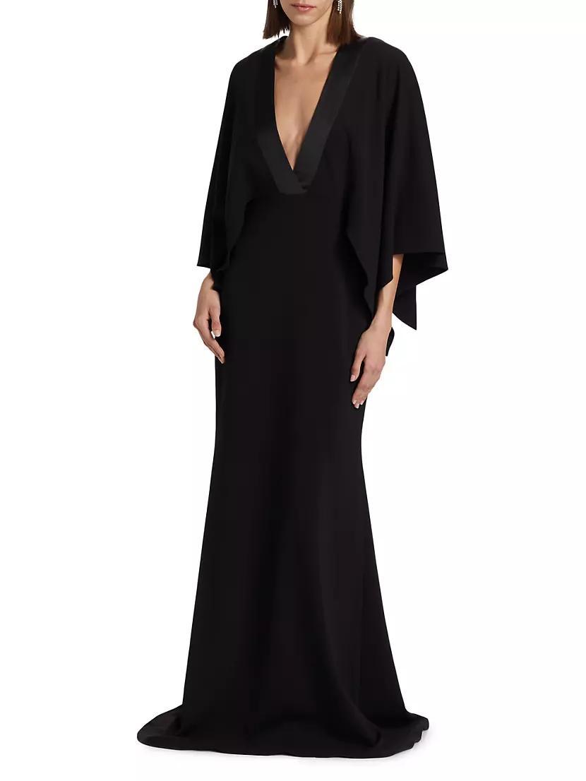 Satin V-Neck Gown Product Image