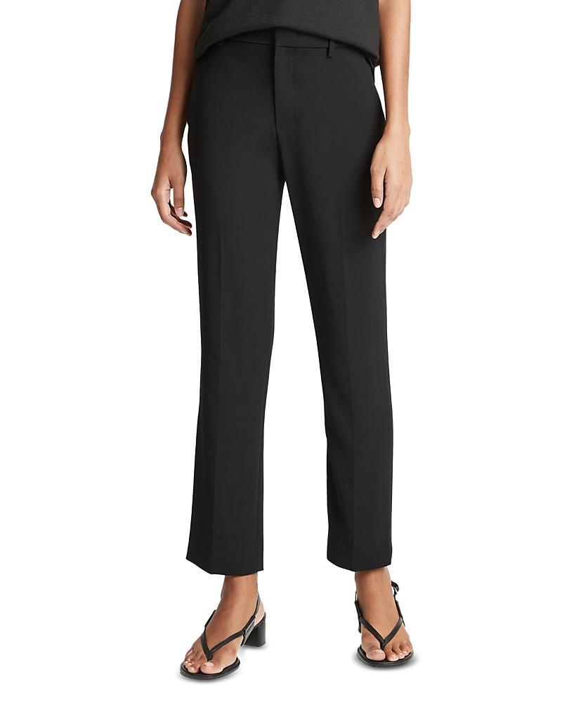 Vince Tailored Straight Leg Crepe Pants Product Image