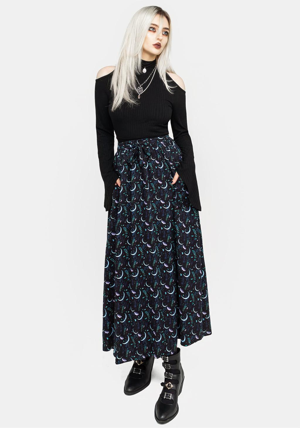 Diana Moon Moth Midaxi Skirt Product Image