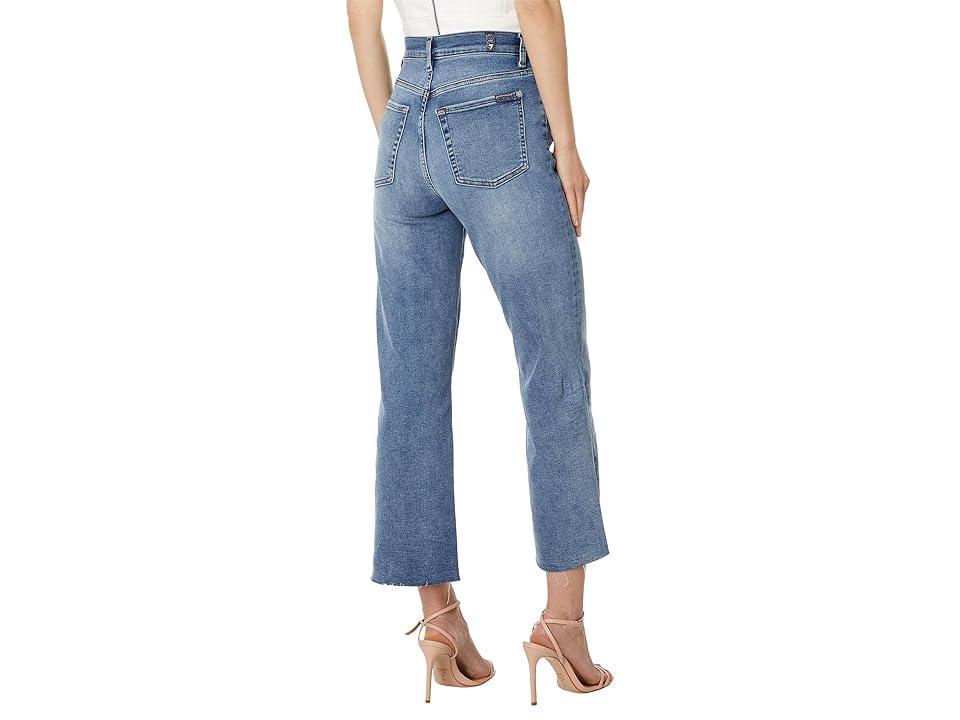 Womens Alexa Mid-Rise Stretch Flared Jeans Product Image