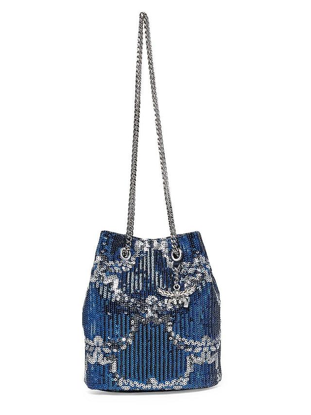 Womens Himmel Sequin Logo Print Bucket Bag Product Image