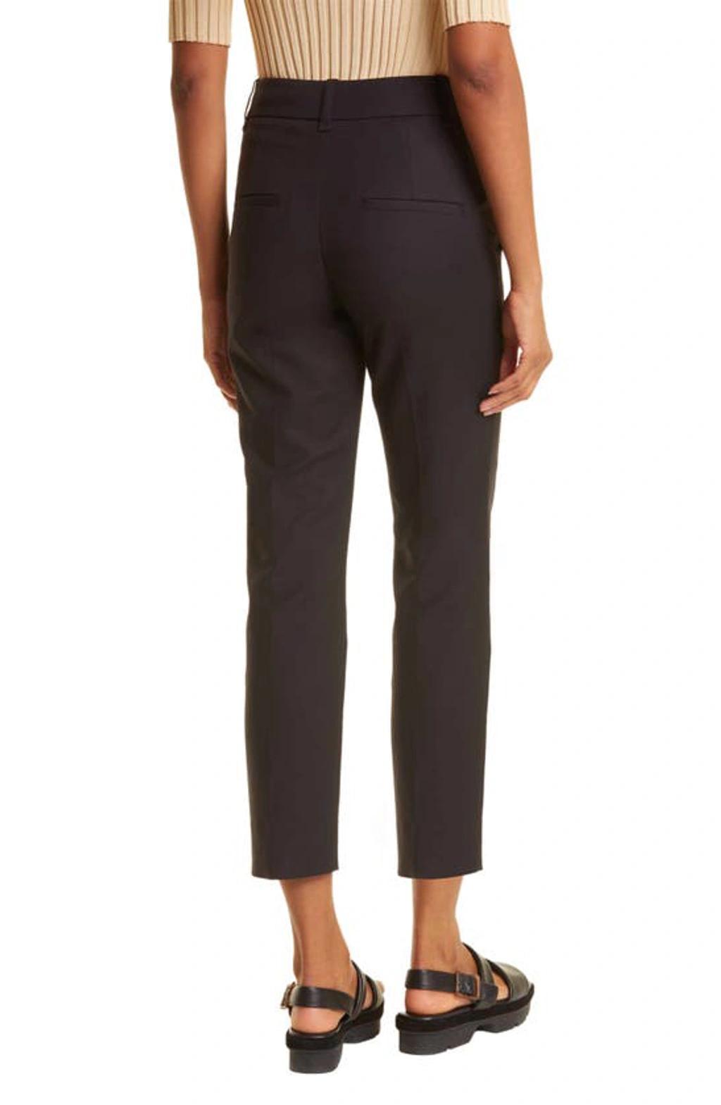 VINCE Cotton Blend Cigarette Trousers In Black Product Image