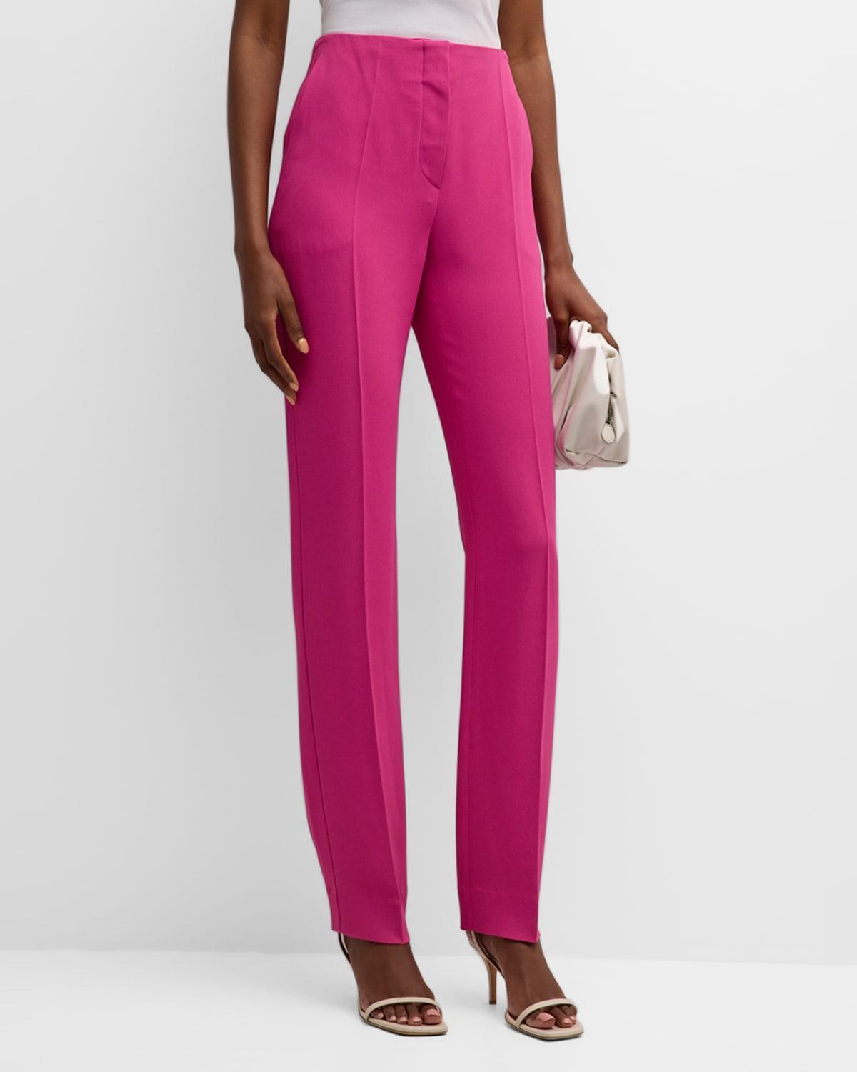 Womens Crepe Straight-Leg Trousers Product Image