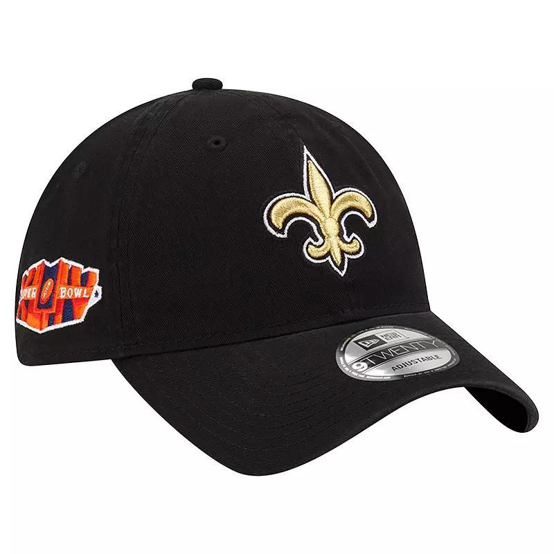 Mens New Era Black New Orleans Saints Distinct 9TWENTY Adjustable Hat Product Image