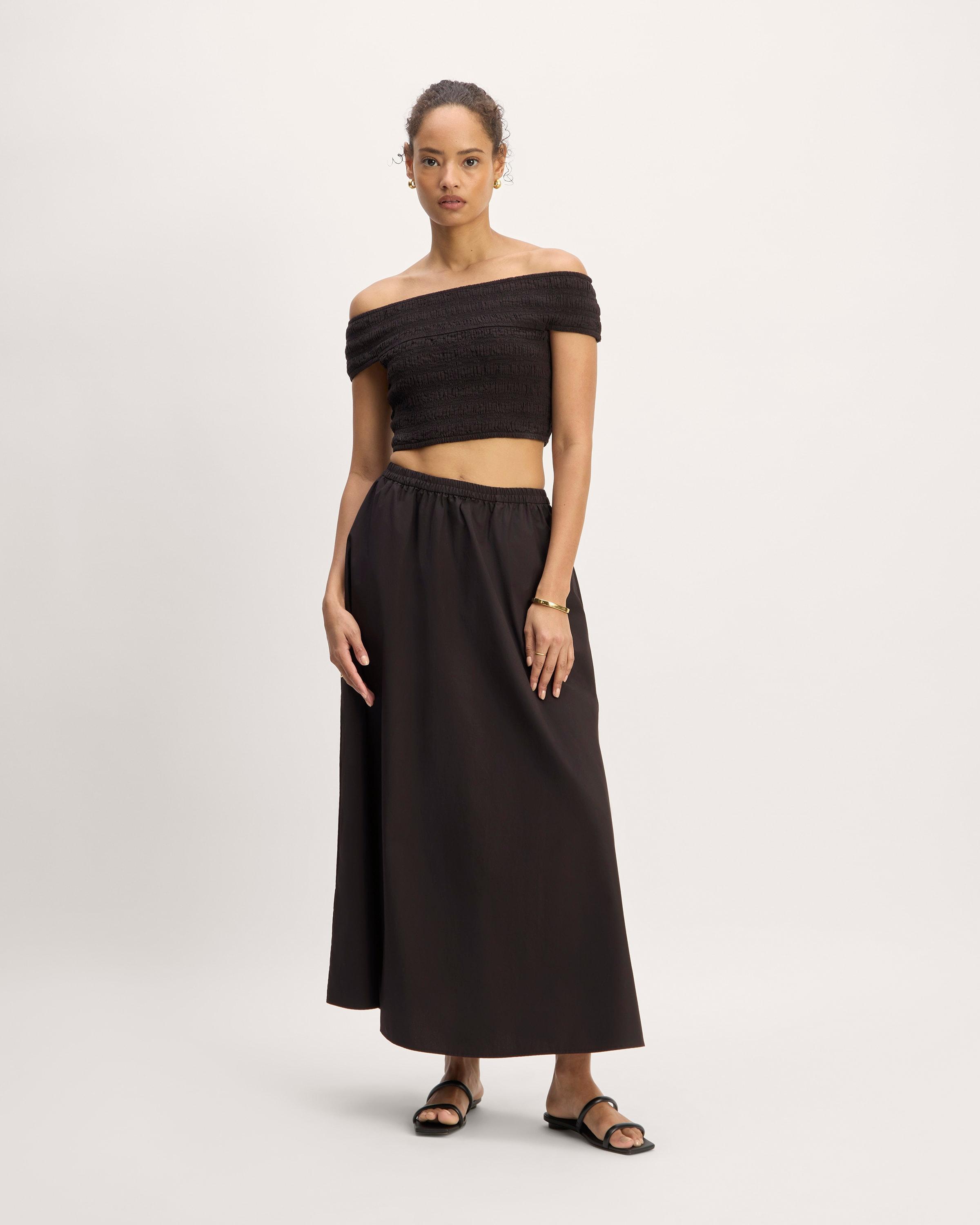 The Supima® Pull-On Maxi Skirt Product Image