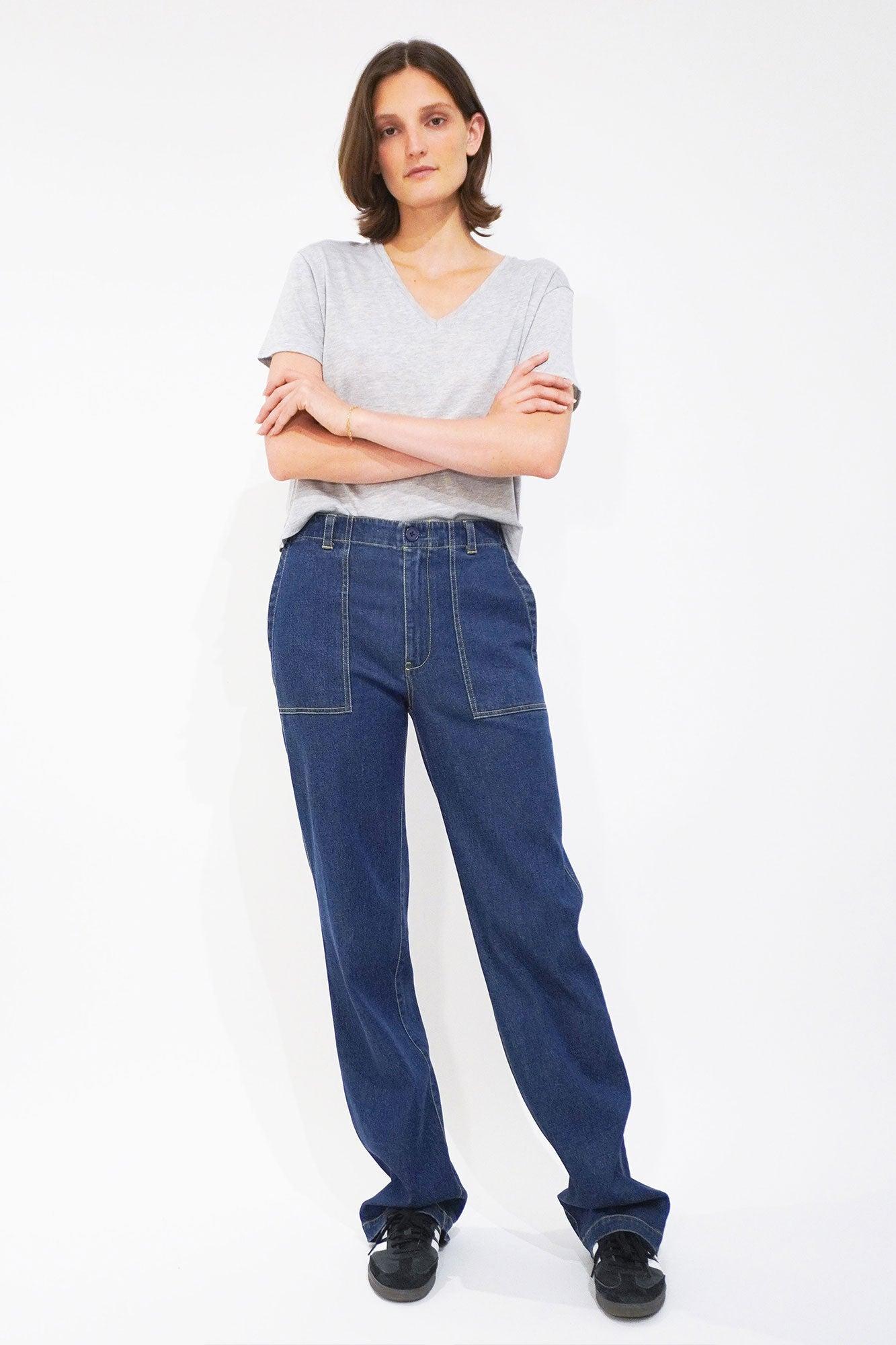 The Denim City Pants - Dark Denim Female Product Image