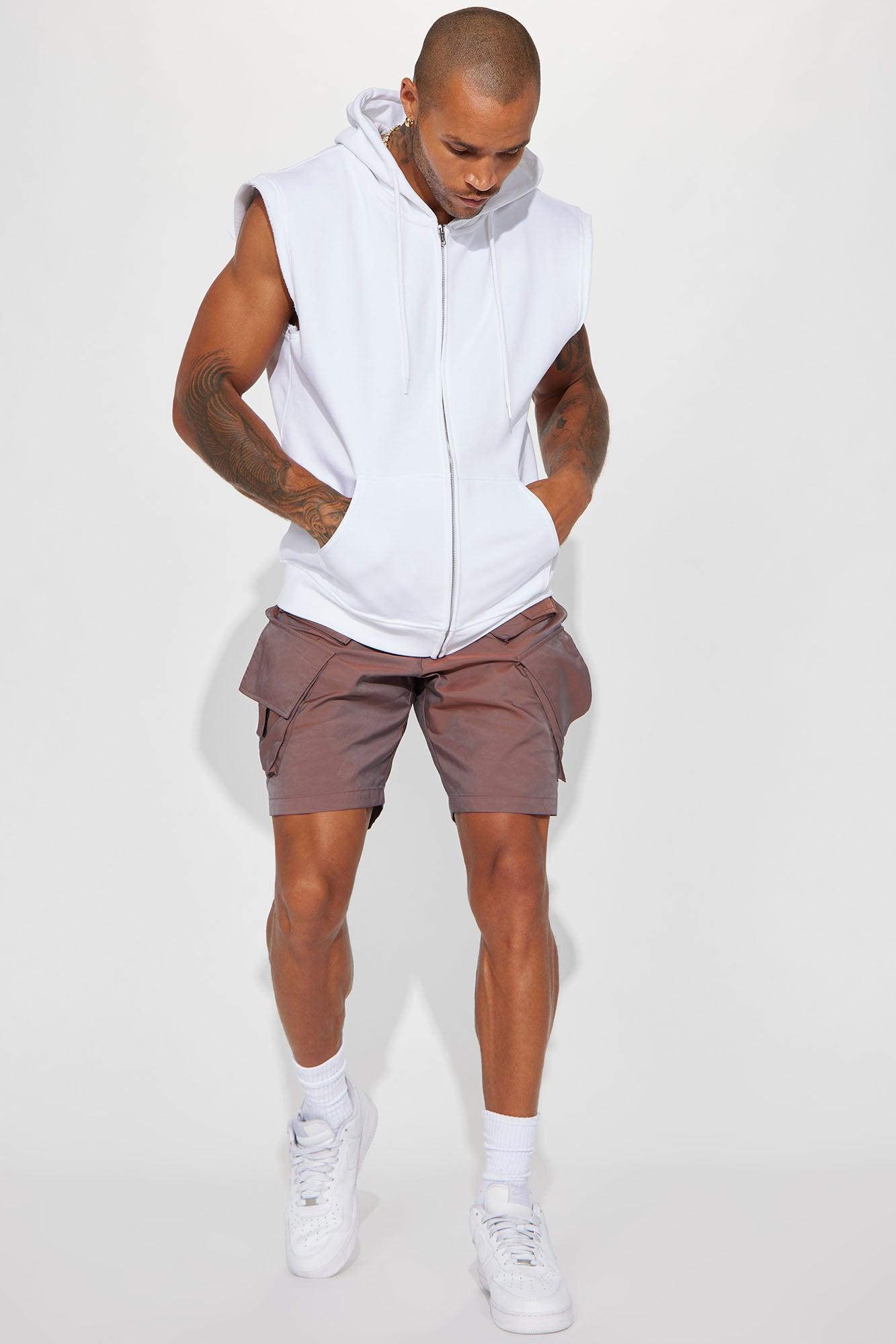 Stormy Iridescent Cargo Shorts - Mauve Product Image