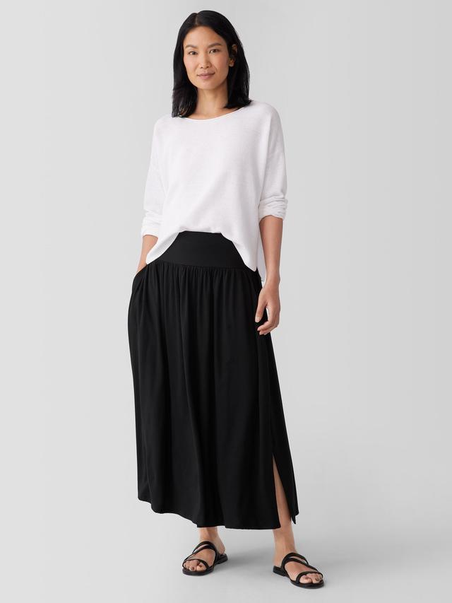 EILEEN FISHER Fine Jersey Gathered Skirtfemale Product Image