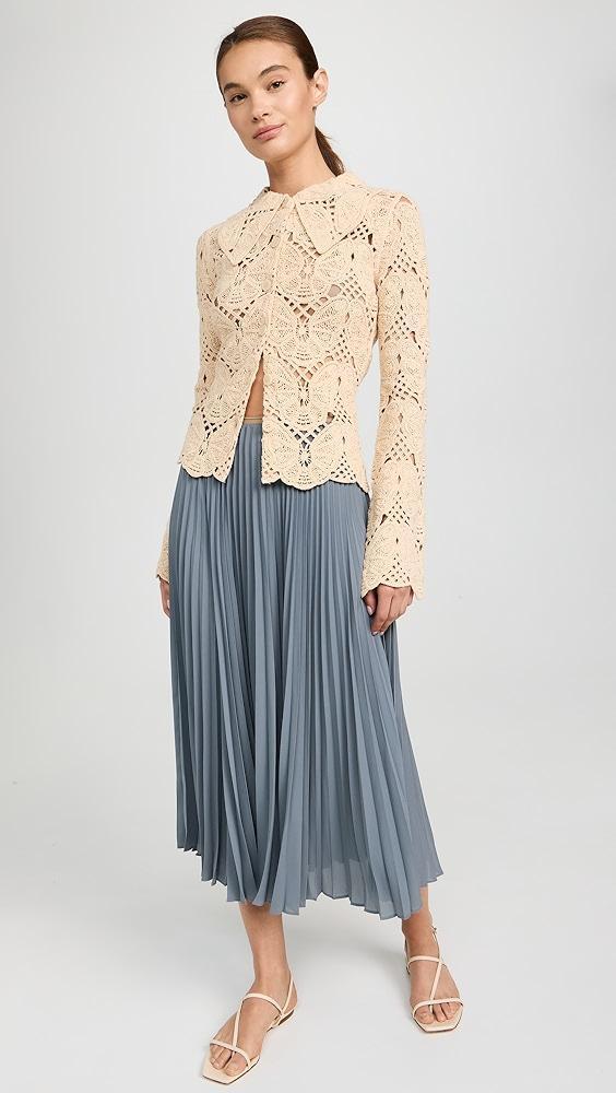 Vince Draped Pleated Skirt | Shopbop Product Image