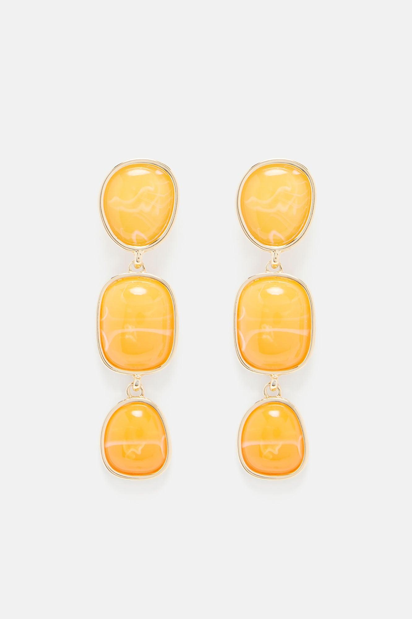 Crystalised Earrings - Orange Product Image