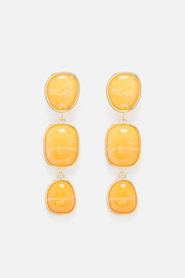 Crystalised Earrings - Orange Product Image