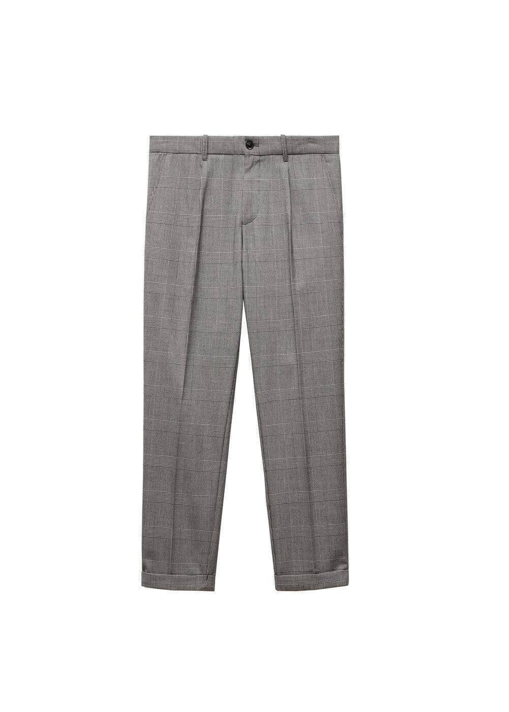 MANGO MAN - Check pleated pants greyMen Product Image