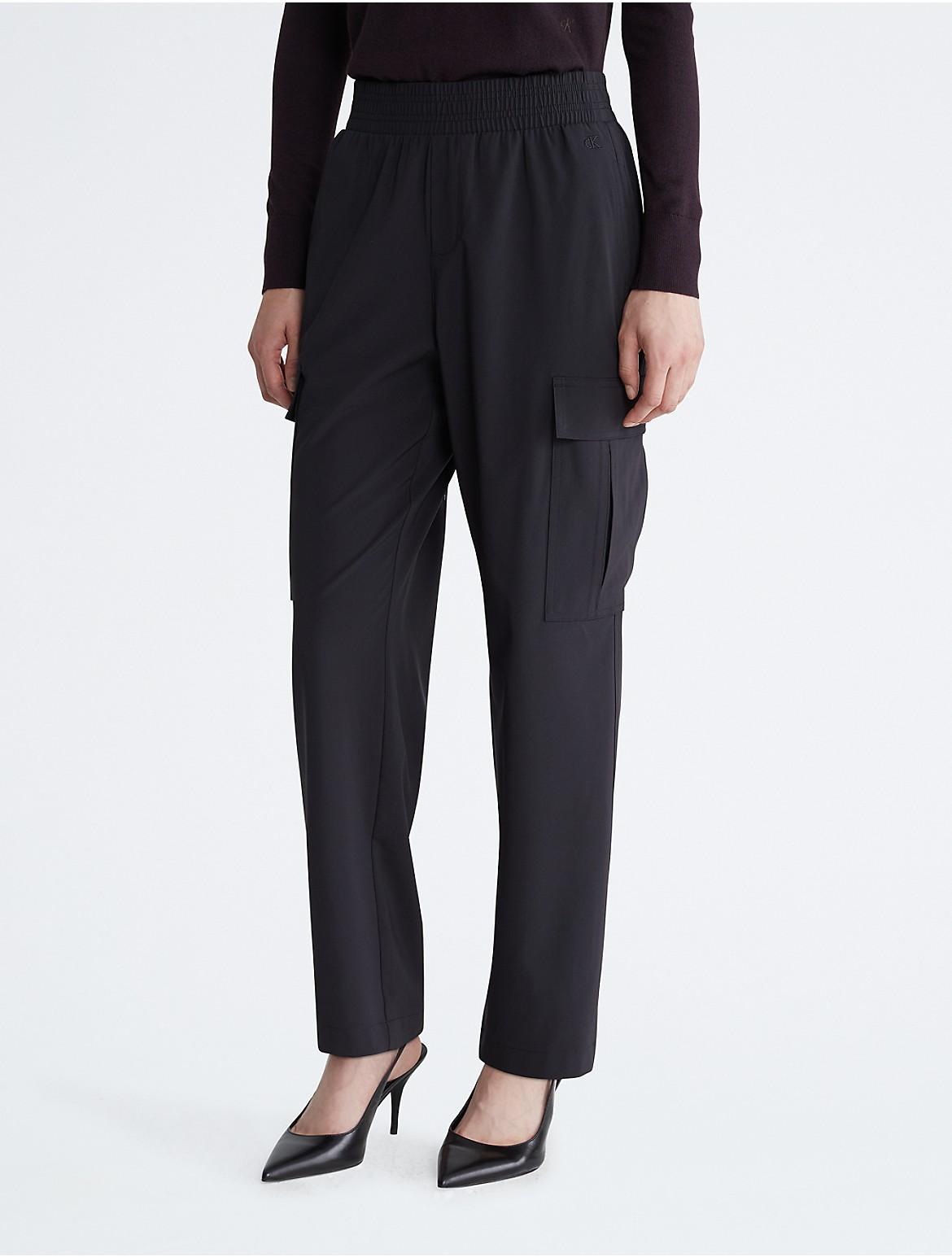 Calvin Klein Women's Modern Commute Straight Leg Cargo Pants - Black - XS Product Image