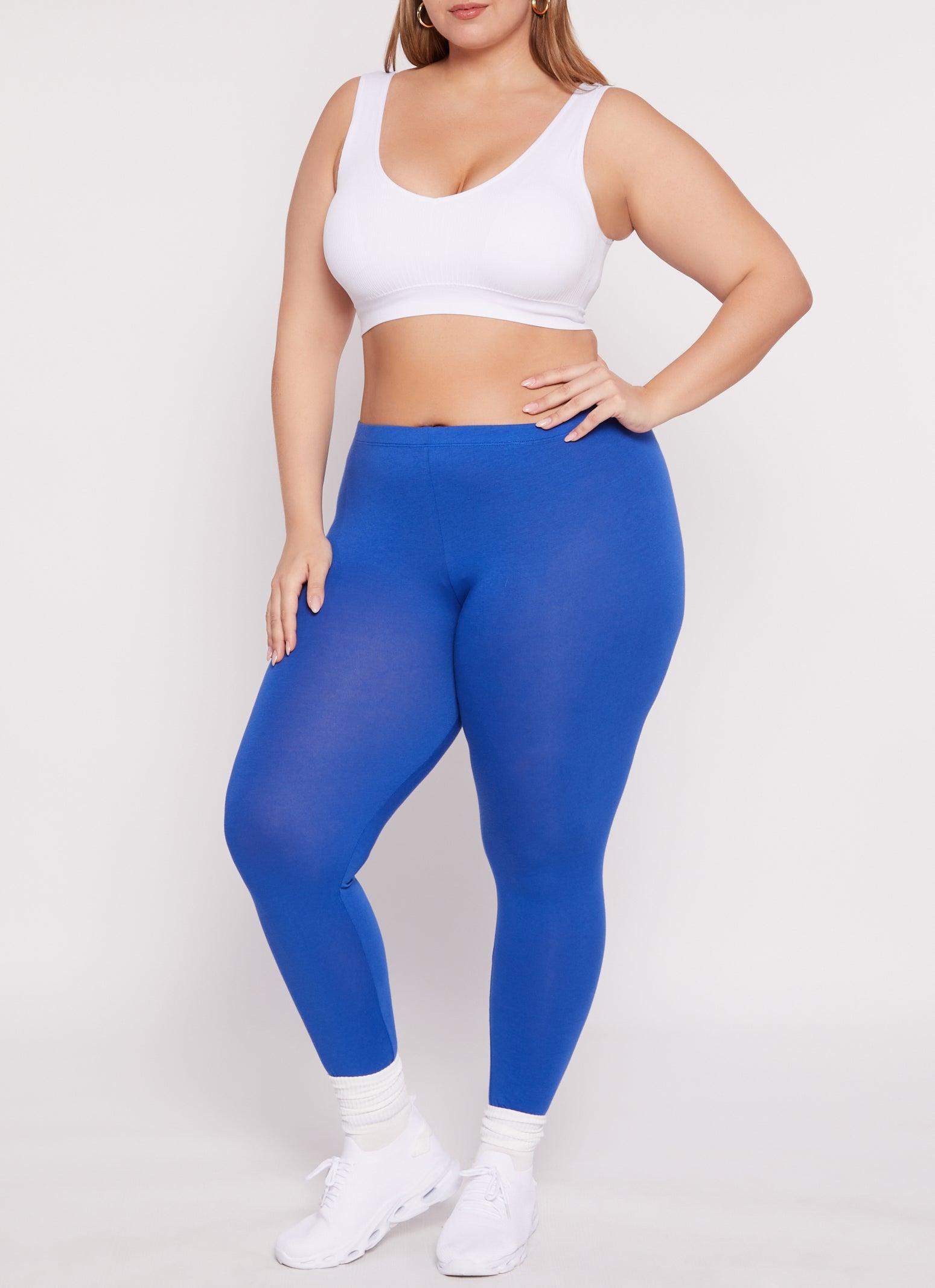 Womens Plus Size Basic High Rise Leggings Product Image