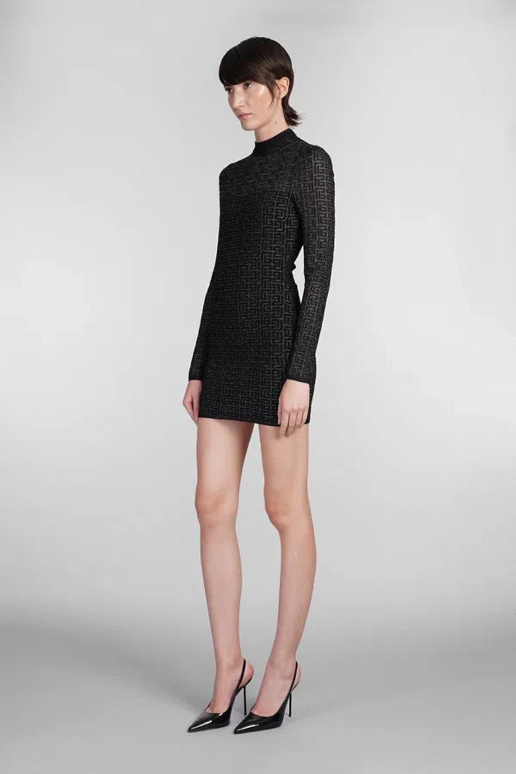 BALMAIN Monogram Dresses In Black Product Image