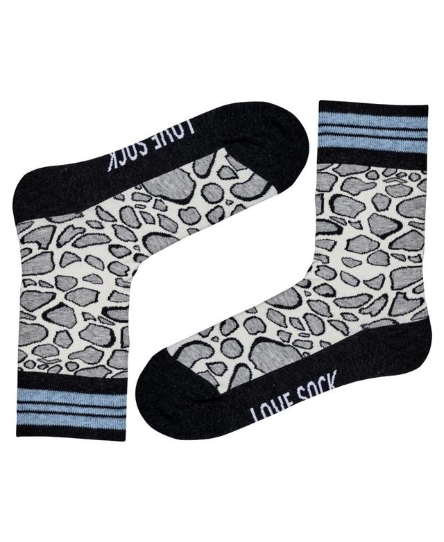 Leopard Cotton Womens Quarter Socks Product Image