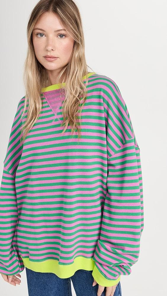 Free People Classic Striped Crew Sweatshirt | Shopbop Product Image