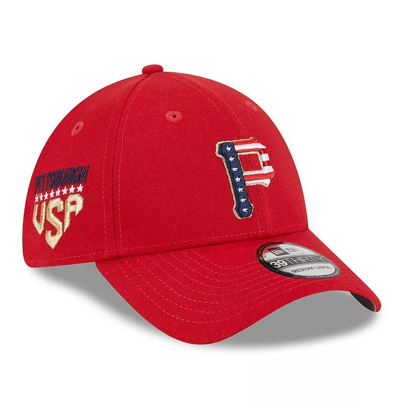 Mens New Era Pittsburgh Pirates 2023 Fourth of July 39THIRTY Flex Fit Hat Product Image