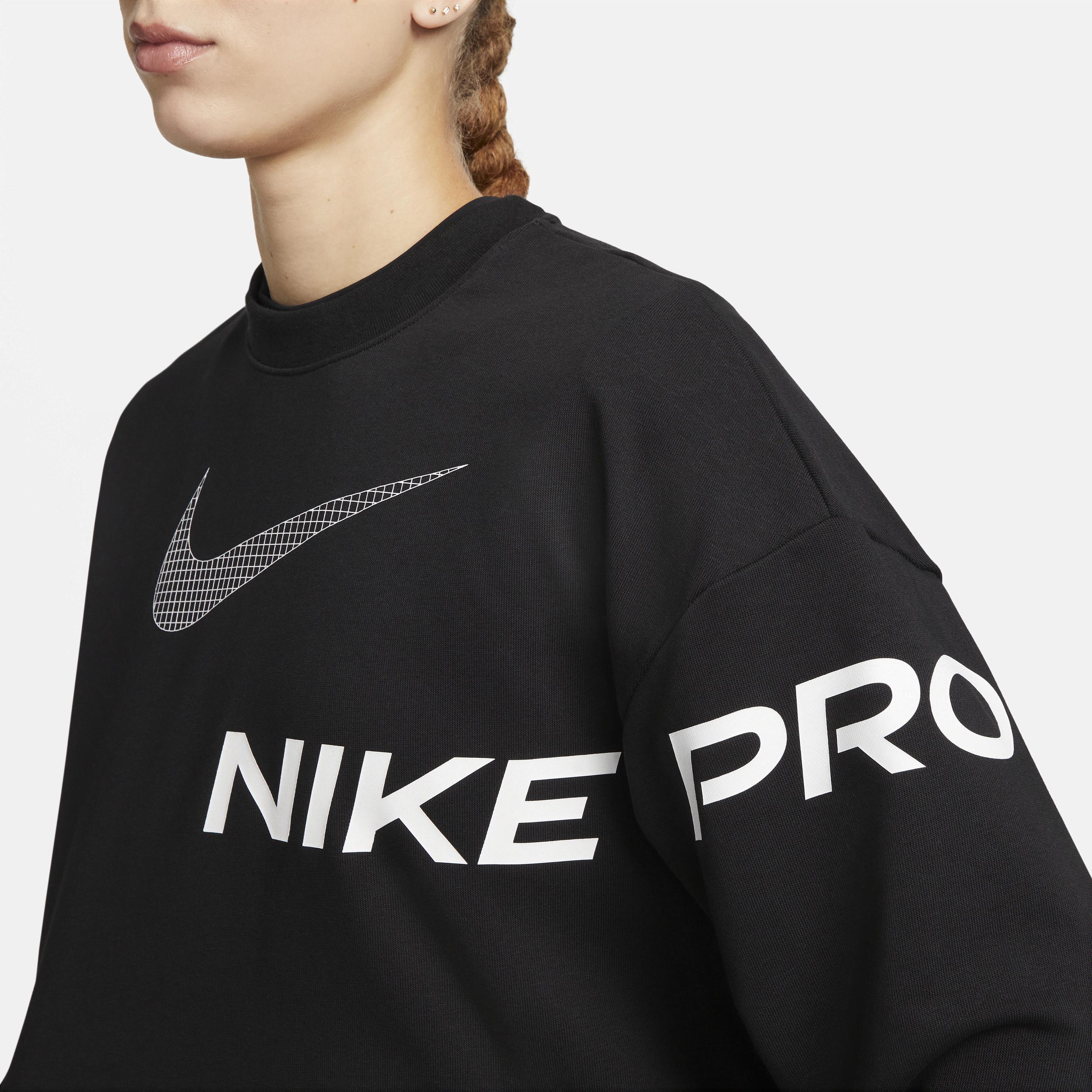 Nike Women's Dri-FIT Get Fit French Terry Graphic Crew-Neck Sweatshirt Product Image