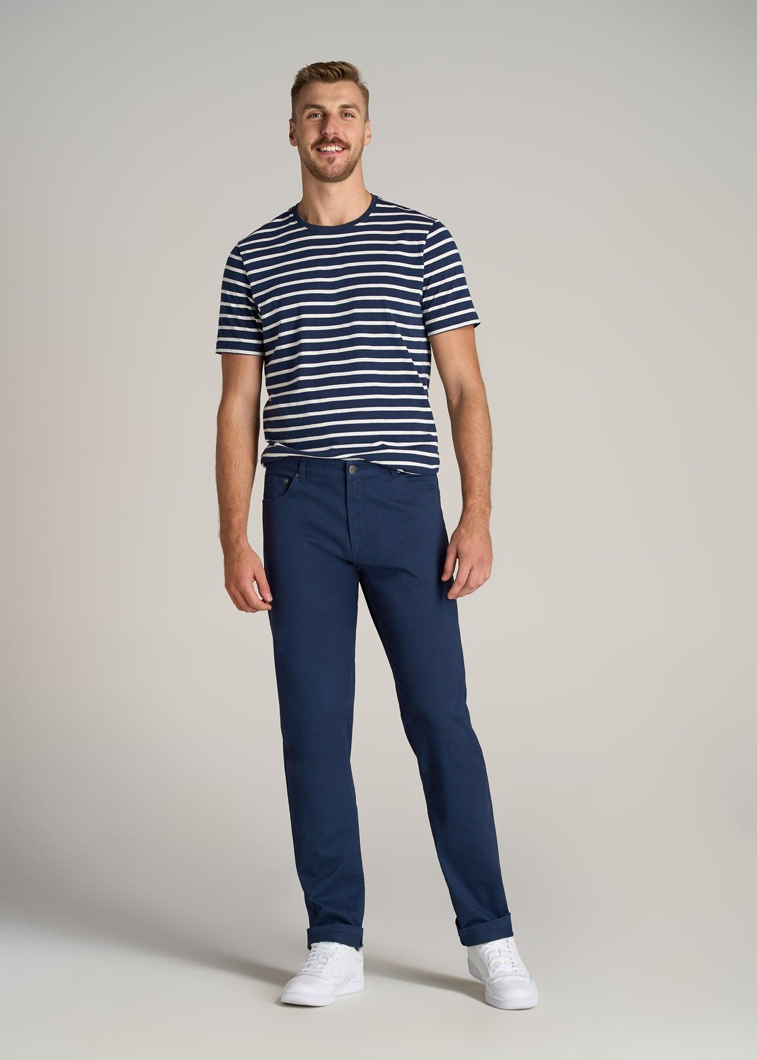 J1 STRAIGHT Leg Five-Pocket Pants for Tall Men in Marine Navy Product Image