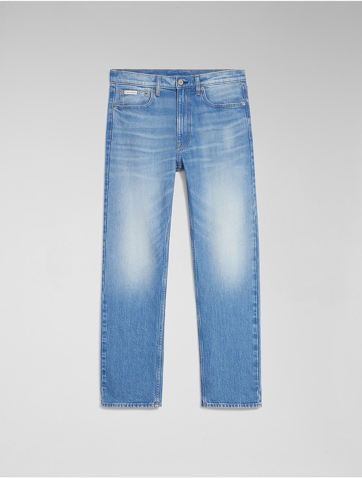 Calvin Klein Mens Standard Straight Fit Jeans - Blue - 30W x 32L Product Image