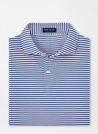 Peter Millar Mens Tempo Performance Mesh Polo | Color: Blue Pearl | Size: M Product Image