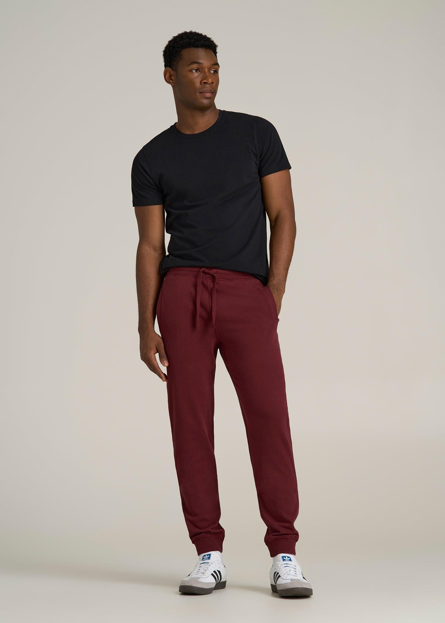 Wearever 2.0 French Terry Joggers for Tall Men in Red Ochre Male Product Image