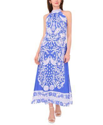 Women's Printed Halter-Neck Maxi Dress Product Image