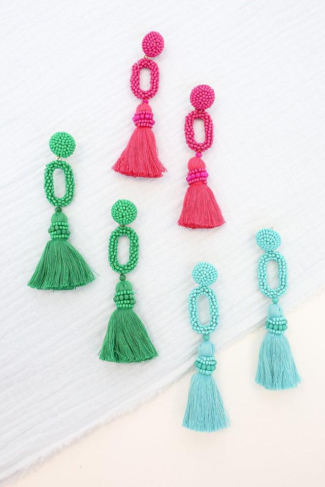 All For Fun Turquoise Beaded Earrings Female Product Image