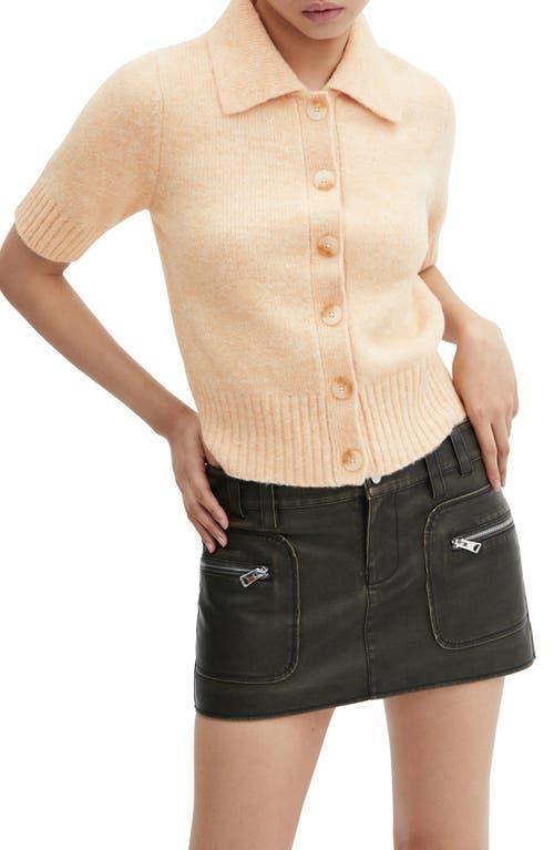 MANGO Short Sleeve Collar Cardigan Product Image