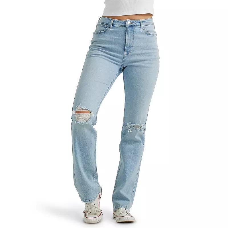 Womens Wrangler High Rise Straight-Leg Jeans Product Image