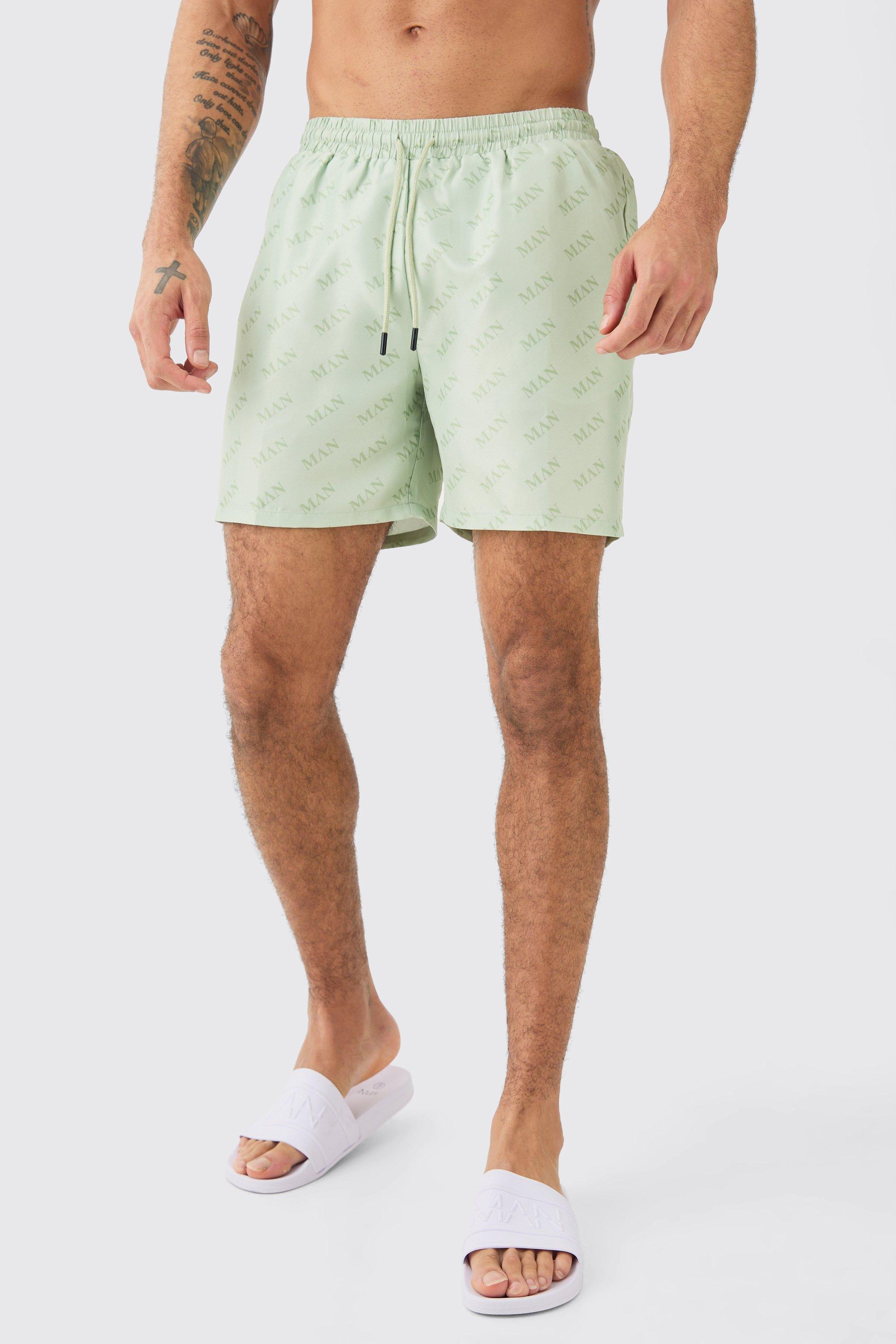 Mid Length Man Swim Short | boohooMAN USA Product Image