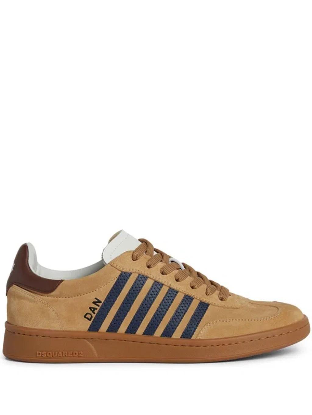 DSQUARED2 Boxer Low-top Sneakers In Beige Product Image