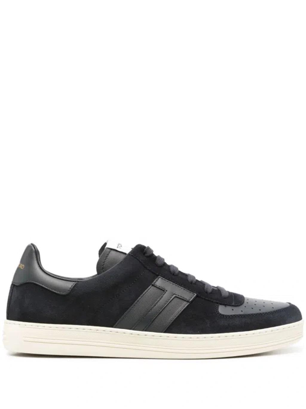 TOM FORD Radcliffe Suede Leather Sneakers In Blue Product Image