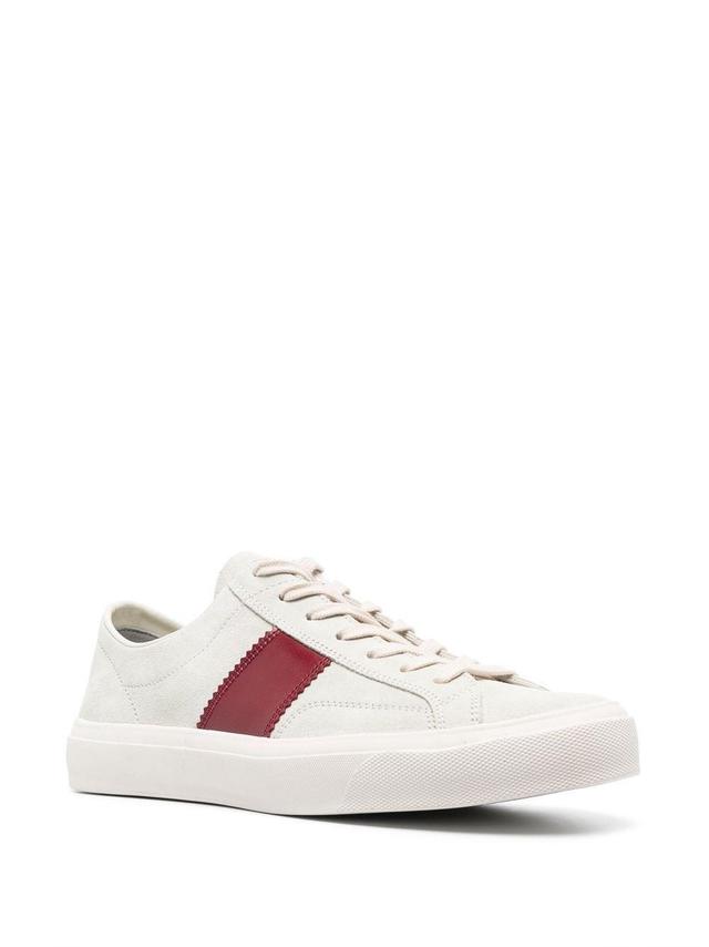 TOM FORD Suede Low-top Sneakers In Neutrals Product Image