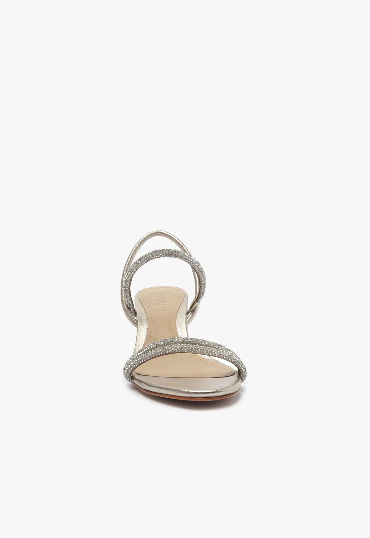 Schutz Whiteley Block (Cristal/Latao) Women's Sandals Product Image