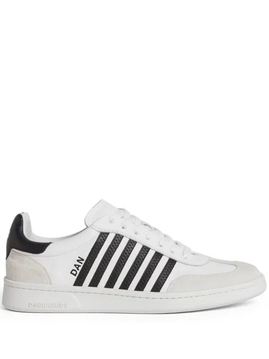 DSQUARED2 White Leather Sneakers Product Image