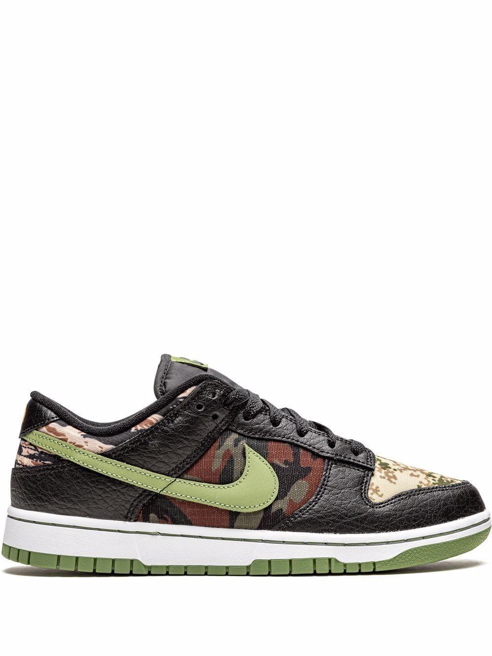 NIKE Dunk Low "crazy Camo" Sneakers In Green Product Image