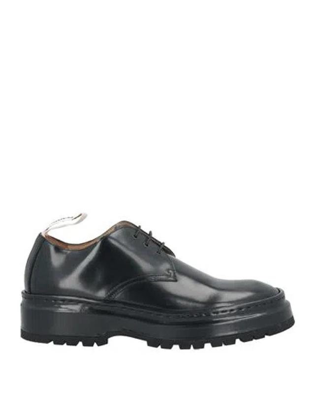 JACQUEMUS Man Lace-up Shoes Black Size 9 Leather Product Image