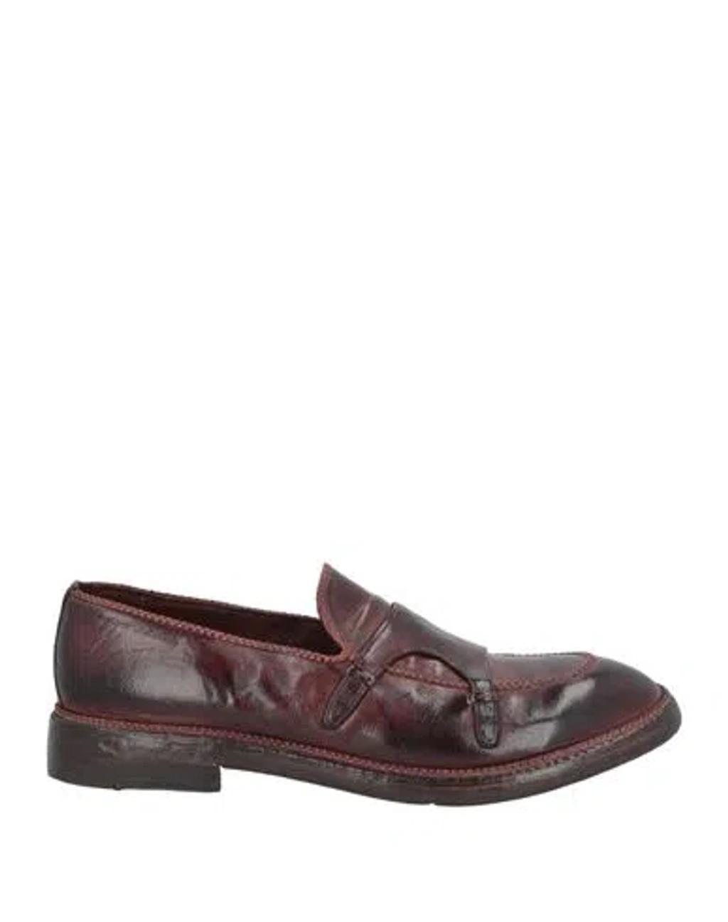 ELEVENTY Man Loafers Burgundy Size 11 Leather In Red Product Image