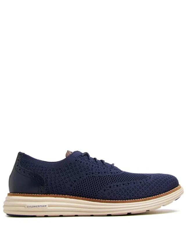 COLE HAAN Men's Riginalgrand Remastered Stitchlite Lace Up Wingtip Oxford Sneakers In Blue Product Image